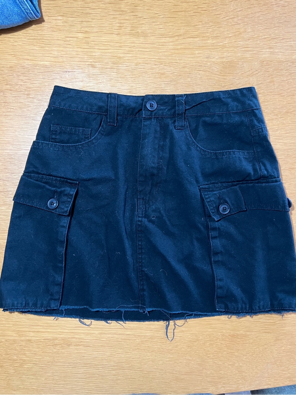 Signature8 Black Cargo Mini Skirt with Flap Pockets